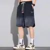 Shorts Casuais de Tencel Lyocell para Homens 2026 Finos Retos Largos Tendência Esportivos Comprimento do Joelho