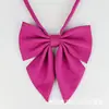 Pajarita de Color Sólido con Puntiagudos y Acentos de Plumas, Accesorios Jk, Pajarita Estilo Japonés para Estudiante Mujer, Pajarita Grande con Cordón, Estilo Uniforme Escolar