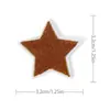 Pegatinas de tela con forma de estrella de cinco puntas en color, venta al por mayor, accesorios para ropa, zapatos y sombreros, parches bordados, pegatinas de tela, sellos de bordado por computadora.