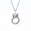 Princesa Fugitiva Moño Hebilla de Paz Collar de Plata de Ley Nuevo Colgante de Campana de Plata para Mujer Regalo para Novia Joyería de Plata