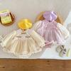 Ropa de Bebé Falda de Malla Recién Nacido Nuevo Estilo Chino Ropa de Otoño e Invierno Falda Forrada de Vellón Vestido de Princesa para Bebé de un Año