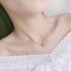 Collar elegante, geométrico, sencillo, de plata esterlina 999, de lujo, estilo europeo y americano, con diseño para mujer, estilo popular en Internet, cadena para suéter que combina con todo.