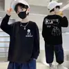 Camiseta de Manga Larga 100% Algodón para Niños Otoño Ropa Infantil Holgada Cuello Redondo Tallas Mediana y Grande Camiseta Interior de Niño con Dibujos Ropa Infantil