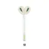 Pincel de Cílios com Pom-Pom, Fivela Dourada de Rosto Sorridente, Embalado em Tubo para Venda por Atacado, Curvador de Cílios Descartável com Cabo de Cristal, Pincel para Sobrancelhas, Ferramenta de Beleza para Cílios