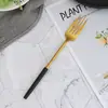 Juego de Cubiertos de Acero Inoxidable para Bistec, Tenedor y Cuchara 304 Oro Negro Palillos Set de Regalo Cuchillo, Tenedor y Cuchara para Comida Occidental Cepillado Lijado