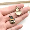 Halloween Transfronteiriço Amazon Liga de Zinco Gota de Óleo Chapéu de Abóbora Bruxa Pingente DIY Acessórios de Pingente Atacado