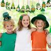 40 piezas St. Adornos de gnomo del Día de San Patricio adornos colgantes de gnomo irlandés de madera