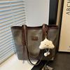 Bolso Tote Simple Casual de Gran Capacidad 2024 Nueva Moda Otoño e Invierno Estilo Occidental Bolso Tote para Viajeros Bolso de Hombro para Mujer