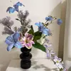 Jardín de Monet Morado Realista Avanzado Flor Artificial Retro Francés Flor de Mano Muebles para el Hogar Accesorios Suaves para Arreglos Florales Ramo de Flores