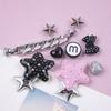 Sapatos furados flor de sapato acessórios de decoração Urso de Cristal combinando estrela de couro fivela de sapato personalidade DIY fivela de flor de sapato removível