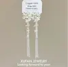Temperamento Dulce Chica Flor de Perla Borla Pendientes Largos Super Hada Estilo Princesa Moda Femenina Elegante Accesible Lujo Pendientes