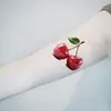 Nuevas pegatinas de tatuaje serie FF fruta de cereza 3D corbata de lazo labios pegatinas de tatuaje fabricantes en stock venta al por mayor