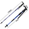 Bastones de Trekking Plegables para Viajes al Aire Libre Escalada de Montaña Muletas Exteriores Aleación de Aluminio Bastones de Senderismo Bastones para Caminar Venta al por Mayor