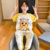 Pijama infantil de una pieza fino para niños temporada de verano bebé algodón ropa para el hogar caricatura niño aire acondicionado manga corta saco de dormir