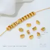 Arena de Vietnam oro especial forma pequeña oro roto cuentas sueltas chapado oro real espaciador junta cadena DIY hilo perla joyería accesorios material