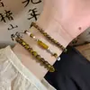 Pulsera Nueva para Pareja China Pulsera de Ojo de Tigre con Cuentas Diseño de Nicho Ins para Chicas Pulsera Vintage de Lujo Ligero Exquisita