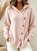 Cardigan de tricô com capuz e botões, de manga longa, soltinho e casual, novo para outono e inverno, cruzamento europeu e americano, feminino, 2026