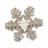 Pasador de Copo de Nieve para Mujer Nuevo Accesorios para el Cabello de Año Nuevo Otoño e Invierno Atmósfera Súper de Hada Clip Lateral de Pedrería Clip de Aleación
