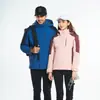 Jaqueta de Caminhada 3 em 1 Masculina e Feminina, à Prova de Vento e Impermeável, com Forro de Fleece Removível, Casaco de Outdoor para Casal