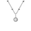 Collar con Piedra de Nacimiento Chapado en Oro de 14K Transfronterizo para Mujer, Acero Inoxidable No Descolorante Nicho Colgante de Diamante Único Cadena para Clavícula Venta al por Mayor