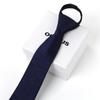 Corbata Formal de Cremallera Perezosa para Hombre Negra Estilo Coreano Boda Novio Estrecha Fácil de Tirar Sin Nudos Estilo Cremallera Moderna para Hombre