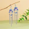 Brinco Longo com Franjas King Cervo Dourado Prata S925 Elegante Paisagem Nacional Lótus Azul Tailandês Brincos Femininos Novo Estilo