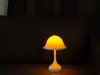 Luminária de mesa criativa nórdica em forma de cogumelo, recarregável, luz de ambiente para quarto, luz noturna decorativa LED dimerizável por toque para hotel
