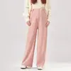 Pantalones Rectos y Anchos Personalizados para Maternidad para Otoño e Invierno, Engrosados con Forro Polar, Tallas Grandes, con Caída