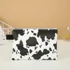 Bolsa Tote Impermeable Estampado de Vaca Bolsa de Maquillaje Celebridad de Internet Portátil Bolsa para Cuidado de la Piel Artículos de Tocador Bolsa de Almacenamiento Impermeable Creativa para Viaje