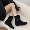 Botines de tobillo de moda retro de lujo nicho, otoño 2026 nuevos botines Martin simples versátiles para mujer