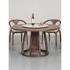 Ébano Madera Maciza Mesa Redonda Grande Mesa de Comedor Zen Mesa de Madera para el Hogar Plato Giratorio Combinación de Mesa y Sillas de Comedor Chino Nuevo Una Mesa y Seis Sillas