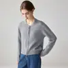 Nuevo cárdigan de cachemira con cremallera para otoño para mujer, jersey de punto con cuello en V, abrigo cálido de cachemira estilo coreano