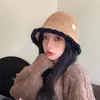 Novo Chapéu de Pescador de Tricô Estilo Japonês para Mulheres, Outono e Inverno, Quente para Exterior, Grande Circunferência da Cabeça, Chapéu de Pescador, Chapéu da Moda Casual Tendência