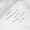 Relleno de Oro de 14K Color Duradero Brillante Forma de S Tubo Hueco Codo DIY Pulsera Collar Pendientes Accesorios de Joyería Materiales Hechos a Mano