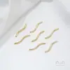 Tubo Hueco Curvo en Forma de S Brillante que Conserva el Color Relleno de Oro de 14K Accesorios de Joyería para Pulsera Collar Pendientes DIY Materiales Hechos a Mano