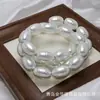 Pérolas Barrocas de Vidro, Pérolas Irregulares de Formato Oval, Acessórios de Joias Semi-Acabados Ovais Enfiados, Fonte DIY Contas Soltas