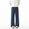 Pantalones Casuales Elásticos Transpirables con Estampado de Escamas de Serpiente Azul Rin para Hombre 2026 Nuevos de Corte Amplio Tallas Grandes de Punto Deportivos