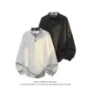 Sudadera de Punto con Cuello Alto a Cuadros Vintage para Hombre, Nueva Colección Otoño 2026, Talla Grande, Holgada, Moderna, Casual, Top de Manga Larga