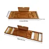 Nuevo Estante de Almacenamiento Retráctil y Ajustable de Madera de Bambú para Tina de Baño Hotel SPA Hogar Estante para Tina de Baño Baño