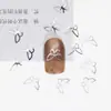 Decorações de Unhas Borboleta Vazada Patch de Liga Metálica Decoração Rosa Dourado Vintage Kit de Material DIY Patch de Borboleta para Unhas