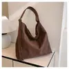 Bolso Tote de Gamuza Cruzada para Mujer 2026 Nuevo Gran Capacidad Retro Bolso de Viaje Tejido Casual Cómodo Bolso de Hombro