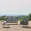 Sofá de Rattan para Exterior Varanda Pátio Terraço Móveis de Liga de Alumínio para Exterior Conjunto de Cadeiras de Lazer à Prova d'Água