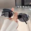 Nuevas Gafas de Sol de Moda Europeas Americanas Sin Montura Tendencia Transfronteriza Lente de Corte Polygonal Protección UV Gafas de Sol Envío Gratis F