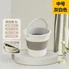 Cubo Plegable Cubo de Pesca para Exteriores Cubo de Lavado para Viajes en Coche Tamaño Grande y Pequeño Portátil para el Hogar Plástico Engrosado de Mano