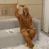 Pijama de Uma Peça Longo Rosa Curativo com Estampa de Vaca para Melhor Amigo Casal Veludo Nuvem Preguiçoso Envolvente para Outono e Inverno