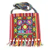 Bolsa de Estilo Étnico de Yunnan de un Solo Hombro Cruzada con Cremallera Bolsa con Borlas Bolsa Oculta de Cuentas de Tela Bolsa Bordada Suministro Transfronterizo