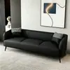 Sofá de cuero estilo nórdico, apto para dos o tres personas, con un diseño lujoso, ideal para apartamentos pequeños, propiedades de alquiler, hoteles, salas de estar y salas de juegos