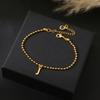 Pulseira de Cobre Versátil de Alta Qualidade para Mulheres, Carta Transfronteiriça Europeia e Americana, Não Desbota, Ouro 18K Cobre, Pulseira de Cobre, Atacado, Acessórios Femininos