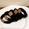 Tiara de urso fofa da moda, elástico de alta elasticidade, faixa de cabelo feminina, novo estilo, faixa de cabelo, enfeite de cabeça de bola durável, estojo de couro