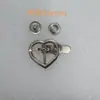 Hebilla de Pin con Forma de Corazón de Aleación de Zinc, Hebilla de Tres Posiciones para Bolsos, Hebilla de Presión de Pin de Corazón de Durazno para Zapatos, Accesorios Decorativos para Zapatos y Ropa